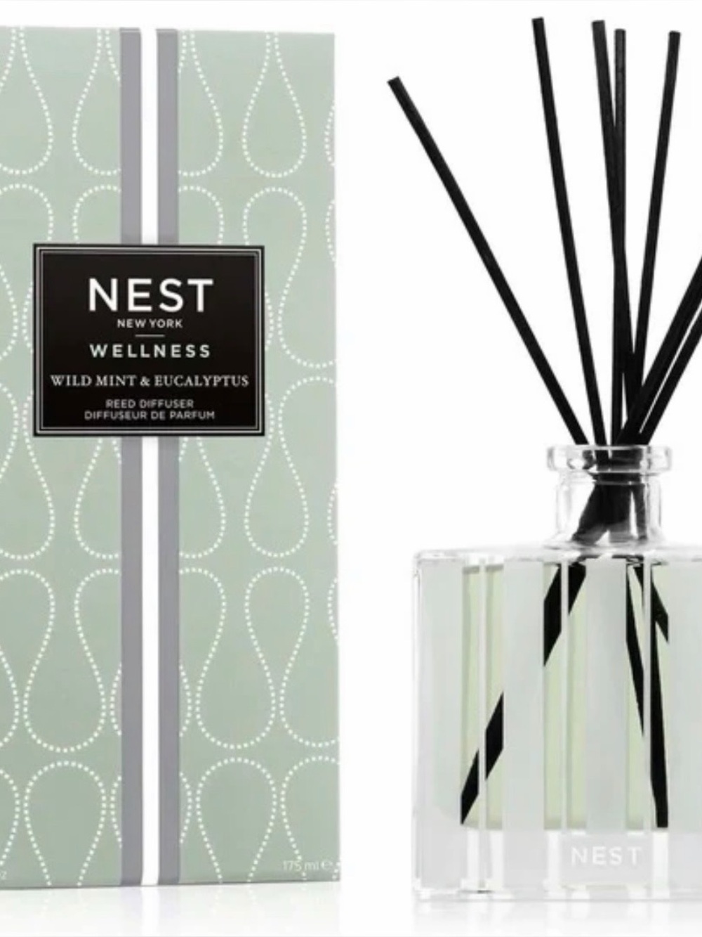 NEST New York Reed Diffuser Wild Mint & Eucalyptus - 5.9 fl oz - New In Box